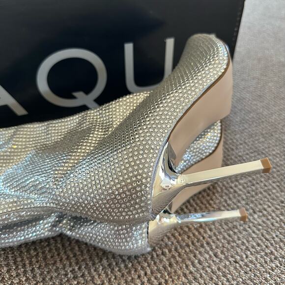 AQUA Nicki Pointed Toe High Heel Rhinestone Over The Knee Boots Size 9.5 $248 - Picture 5 of 5